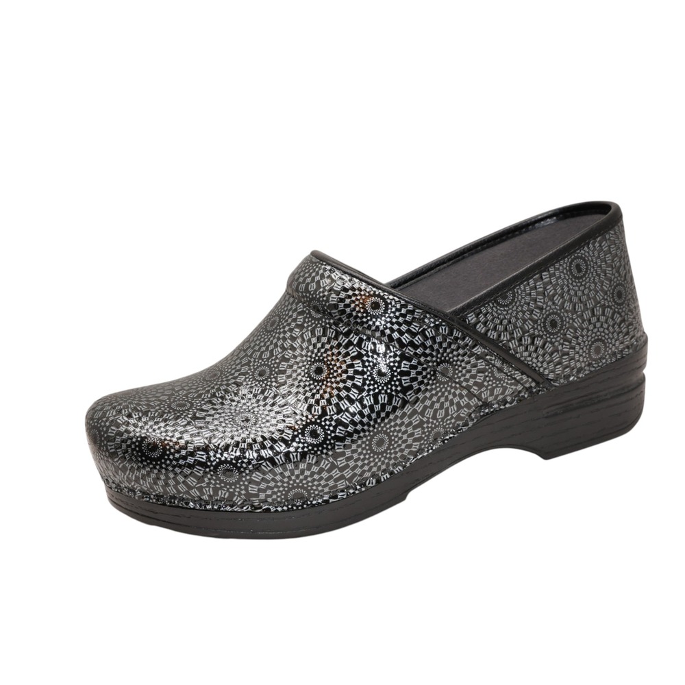 Dansko XP Professional Clogs 41/10.5 - 11 Black Silver Medallion Leather